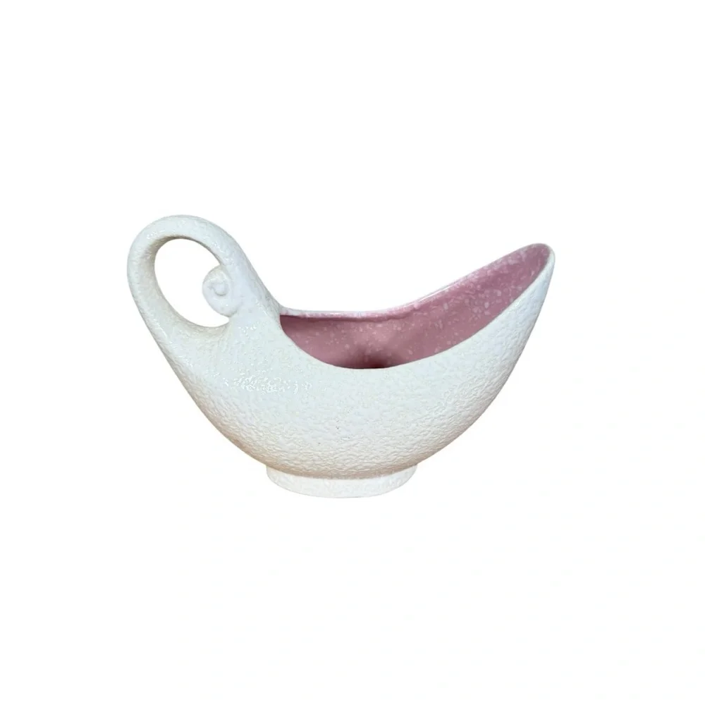 White and Pink‎ Creamer or Dish